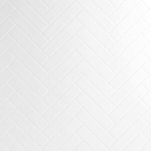 Seratone 2.4 x 1.2 x 4.5mm Herringbone Seratone 2.4 x 1.2 x 4.5mm Herringbone White Tile
