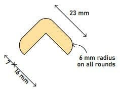 16mm External Corner H3 FJ