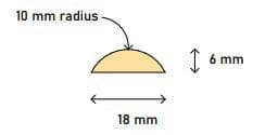18mm Half Round H3 FJ