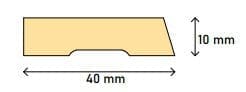 40 x 10 Single Bevel H3 FJ