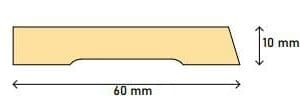 60 x 10 Single Bevel Arch H3 FJ