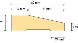 60 x 18 Splayed Arch UT P/P FJ