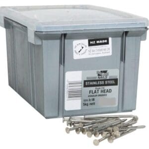 100 x 4.00 Stainless Steel Flat Head Nails 5kg