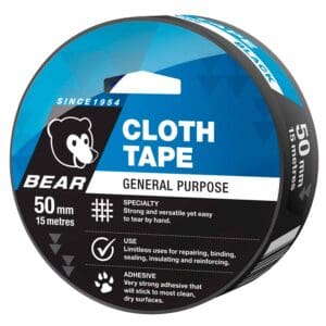 Cloth Duct Tape 50mm x 15M Black