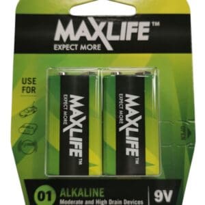 Batteries 9V Max-Life 2Pk