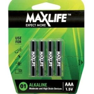 Batteries Aaa Max-Life 4Pk