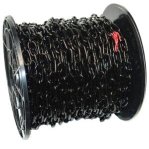 Chain Japanned 5mm x 28mm Per M Black