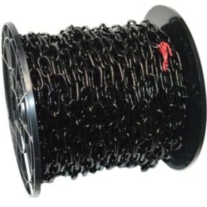 Chain Japanned 4mm x 19mm Per M Black