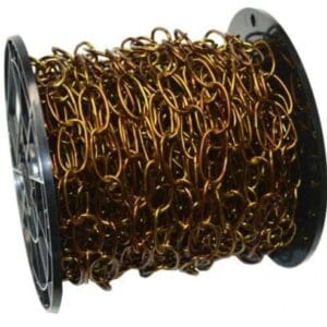 Chain Link Oval 3.2mm x 33mm Per M Brass