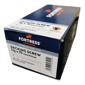 12G x 75 Rsd Csk S/S Torx Deck Screws (100)