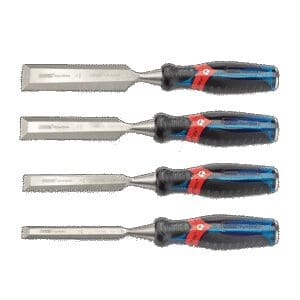 Draper Pound Thru Wood Chisel 4 Pack 13mm  19mm  25mm and 32mm