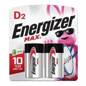 Energizer Max D Batteries 2Pk
