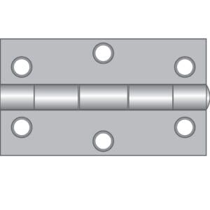 75mm x 50mm Loose Pin Hinge Zinc Plate