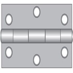 90mm x 90mm Broad Fixed Pin Hinge Zinc Plate