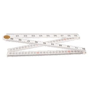 Fisc 1M/39 18mm White Nylon Rule