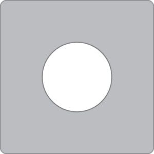 M12 Washer Square S/S 12mm x 50mm x 50mm x 3mm Square Washer Stainless Steel T316