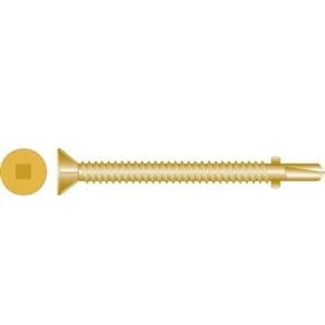 10g-16 tpi x 45mm CSK Square Wingtek Self-Drilling Yellow Zinc (Jar 50)