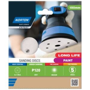 Sanding Disc 150mm Speedgrip P120 Pk5