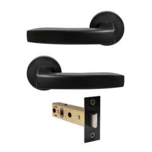 Windsor Futura Corbel Passage Set Black
