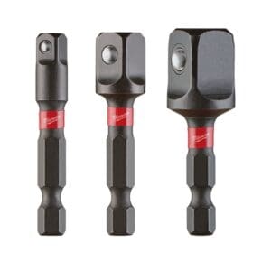 Mil Shockwave 3pce Socket Adapter Mil Shockwave 3pce Adapter Set 1/4 3/8 1/2