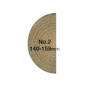 Posts No2 Half Round 140-159mm 1.8m