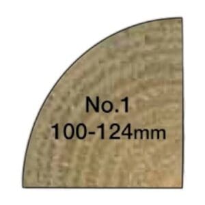 Posts No1 Quarter Round 100-124mm 1.8m